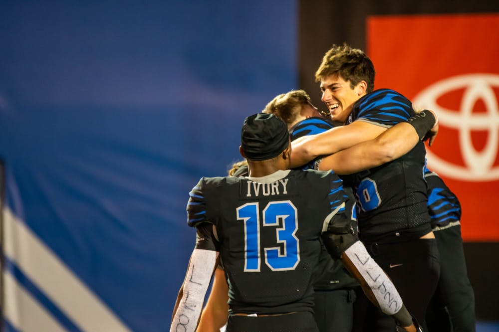 Riley Patterson celebrates