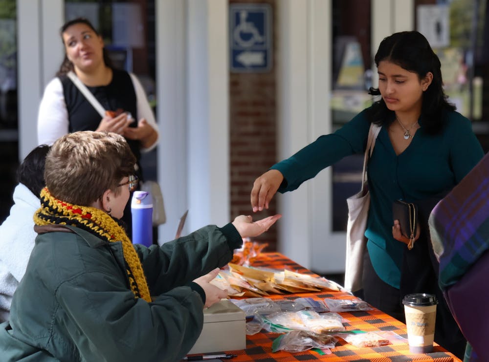 EGSA members sell baked goods for only a dollar at the Mitchell Hall Pavillion on Thursday.