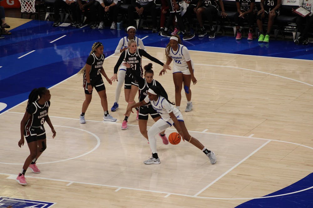 The Memphis women battled in a blowout loss against South Carolina.