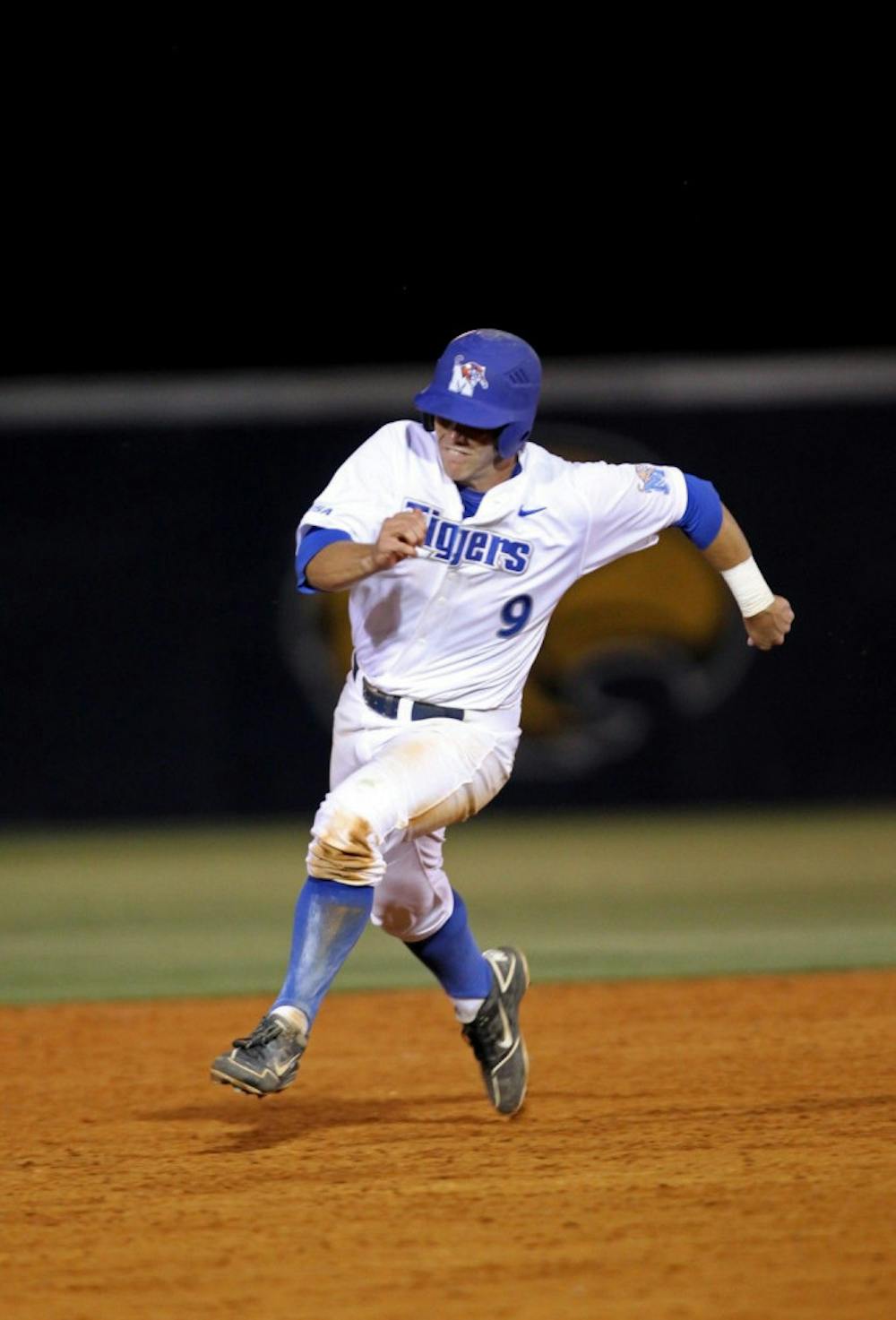 <p>Former Tiger third baseman Jacob Wilson played in 222 games for the Blue and Gray from 2009-12, third most in Memphis Tiger baseball history.&nbsp;Photo by Joe Murphy&nbsp;</p>