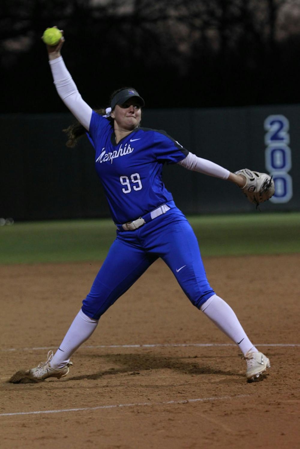 <p>Mariah Nichols gets set to pitch. The freshman has a 2.68 ERA and has had 62 strikeouts. </p>