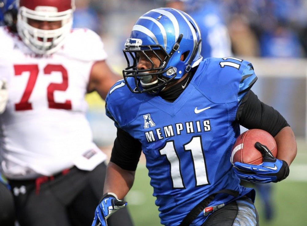 <p>Memphis will be counting on sophomore running back Sam Craft even more next season. Craft rushed for 372 yards and three touchdowns in 2014. Photo by David Minkin</p>