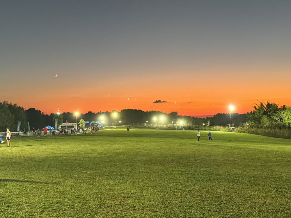 The sun sets over Shelby Farms, minutes before the 36th rendition of the Frank Horton Classic cross country race began.