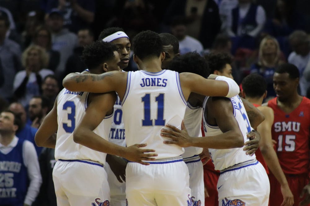 <p class="p1"><span class="s1"><strong>The University of Memphis men’s basketball team continues to work towards the AAC tournament. After their win over UCF, ranked 30 spots above them, their ranking has improved and helped their chances at obtaining a bid to the tournament.</strong></span></p>