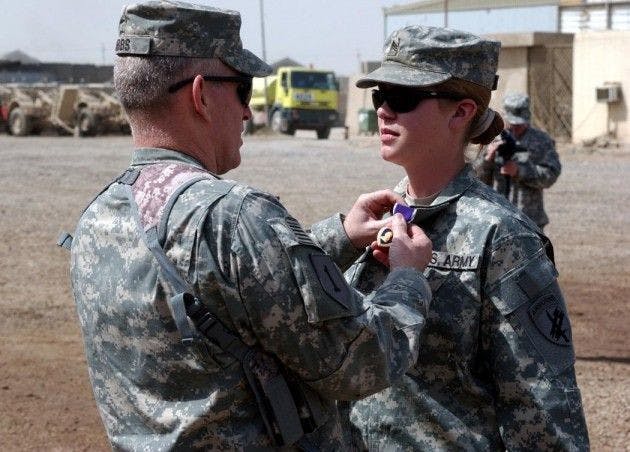 Service members challenge policy on women in combat