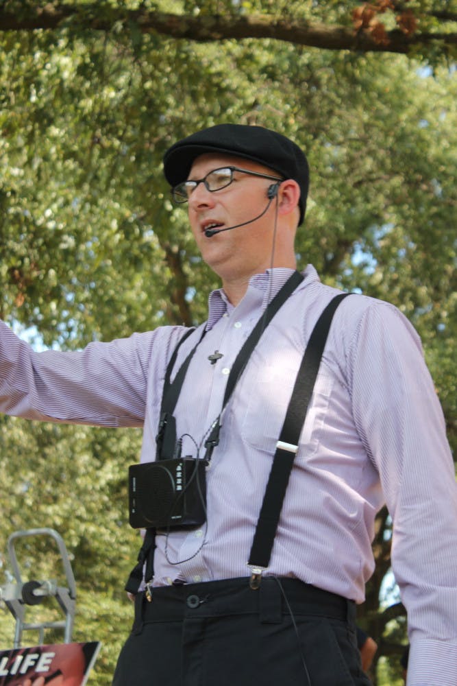 Christian demonstrators on campus