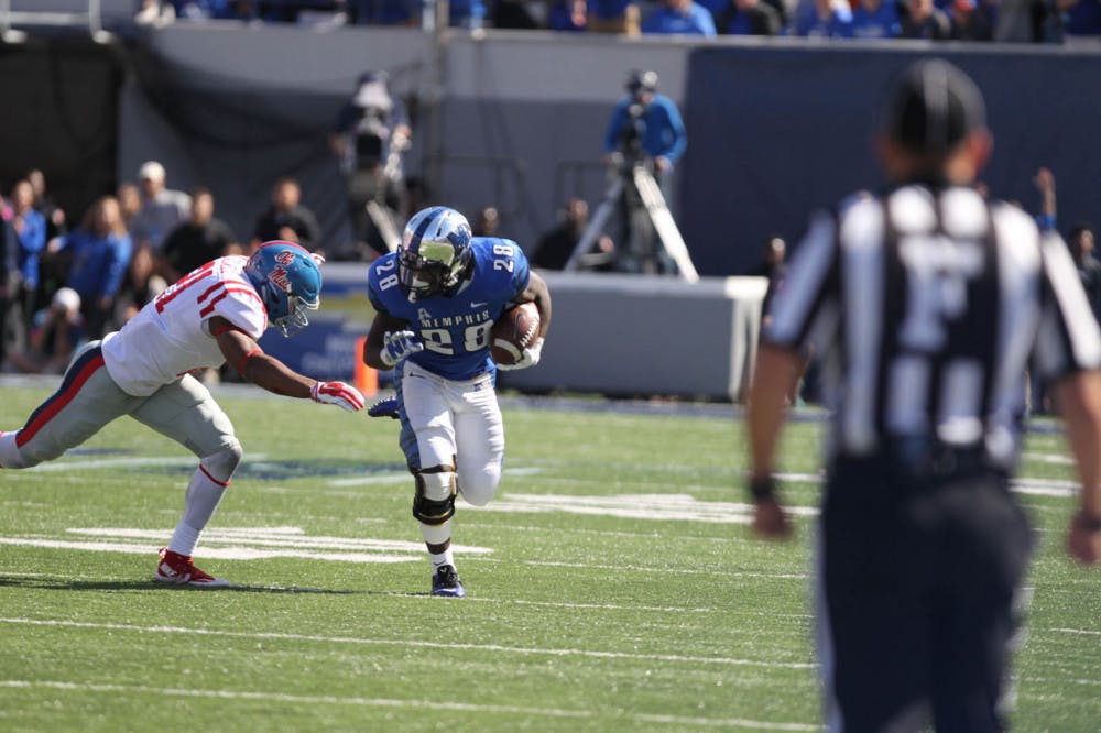 <p>Redshirt sophomore running back Doroland Dorceus rushed for a career-best 138 yards and two touchdowns on 32 carries in Friday’s win over Tulsa.&nbsp;</p>