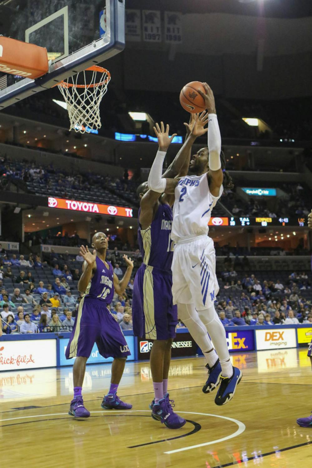 <p>Memphis senior forward Shaq Goodwin is averaging career-highs in points (13.0) and rebounds (7.8) this season.&nbsp;</p>