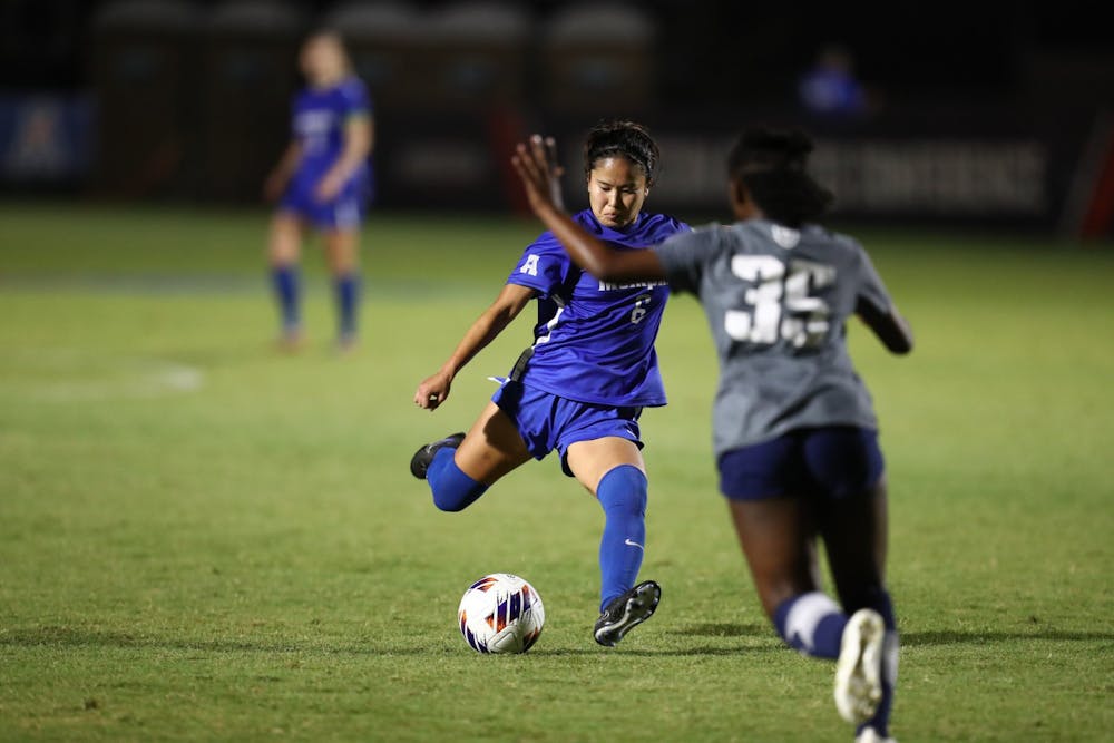 Momo Nakao lines up a shot in Memphis' 3-1 win over Rice.