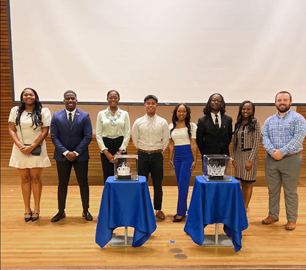 Photo courtesy of the SGA’s Instagram page. From left to right: Reagan Williams, Javarious Smiley, Redding Jackson, Raphael Jamias, Mariah Thomas, Laterrion Nwolise, Sierra Neal, and Garrett Weinberg.