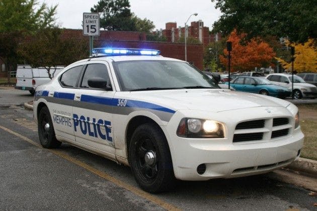 Police car on campus