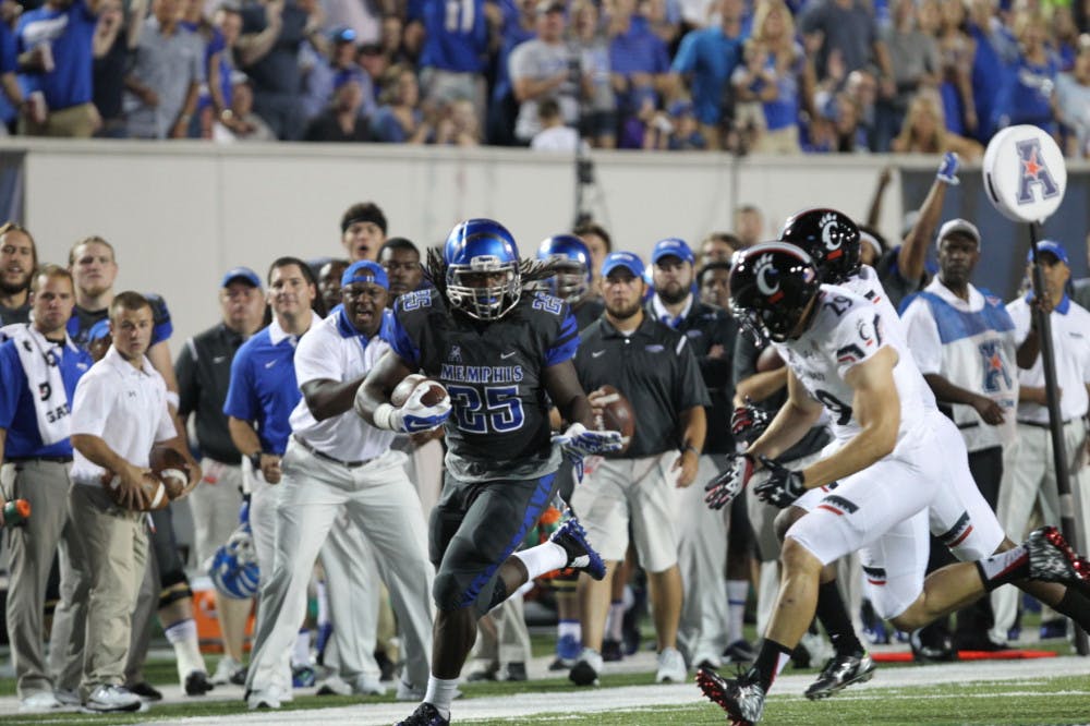 <p>Memphis sophomore running back Jarvis Cooper ran for 49 yards and a touchdown on nine carries Thursday night.&nbsp;</p>
