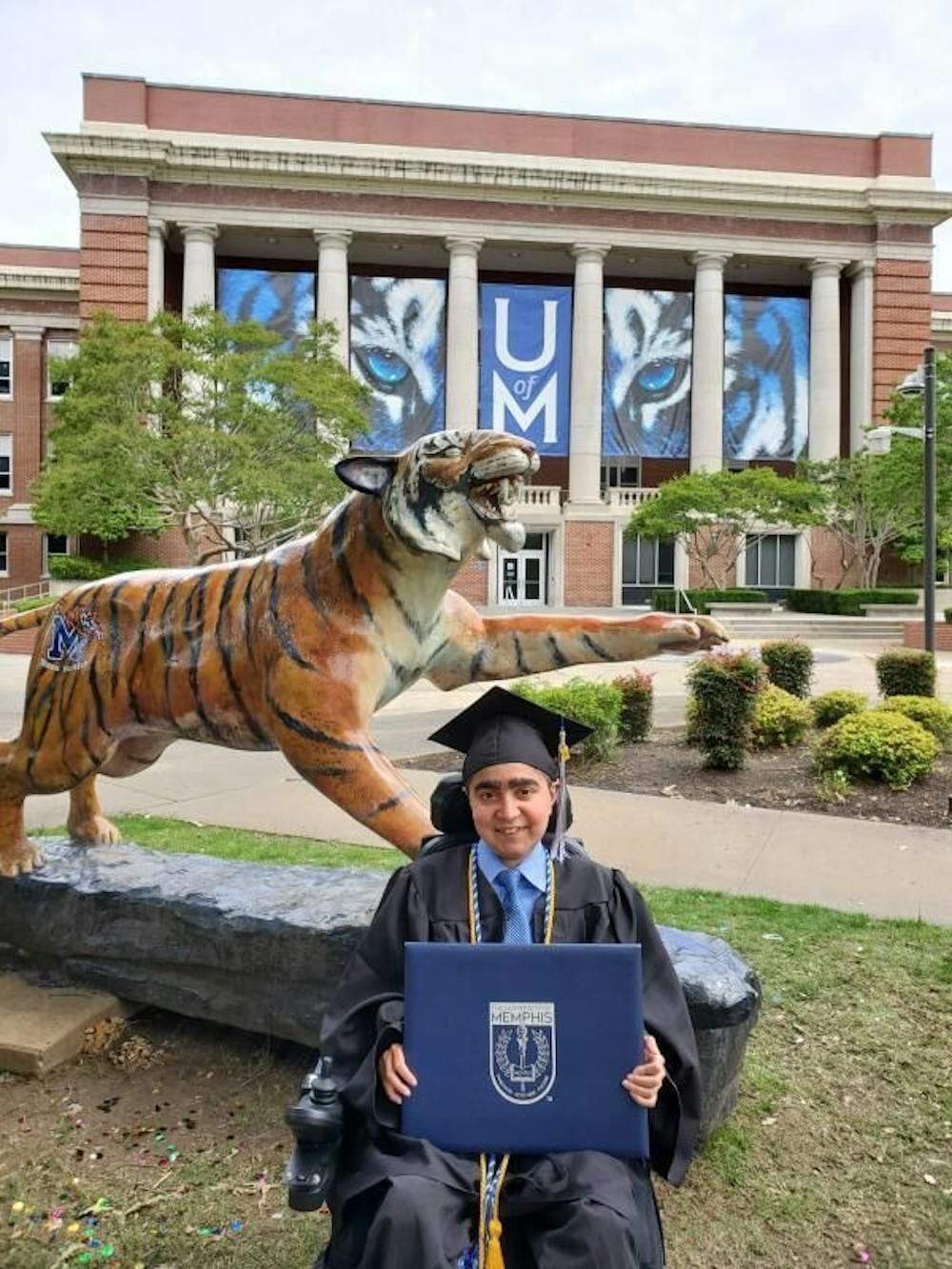 <p><span>Ravi Lipman graduated May of 2021 and is now a first-year law student. He suffers from&nbsp;<span>Duchenne’s Muscular Dystrophy, which made accessing certain buildings, classrooms and bathrooms difficult.</span></span></p>
