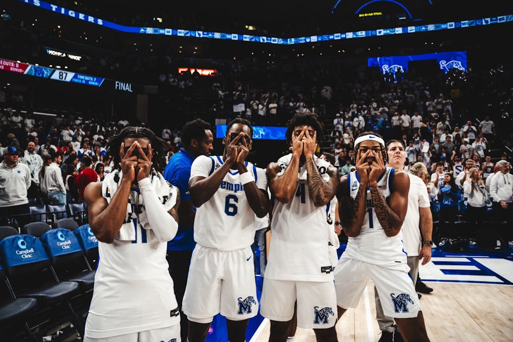 After a career day from Colby Rogers, his teammates did his signature three-point celebration.