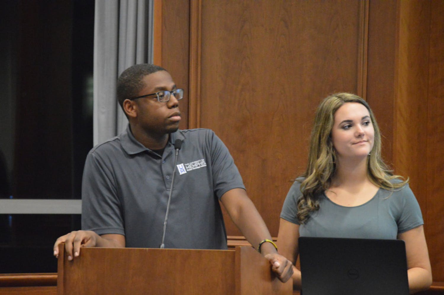 Student Government Jared Moses, student president, and Natalie Moore, student vice president