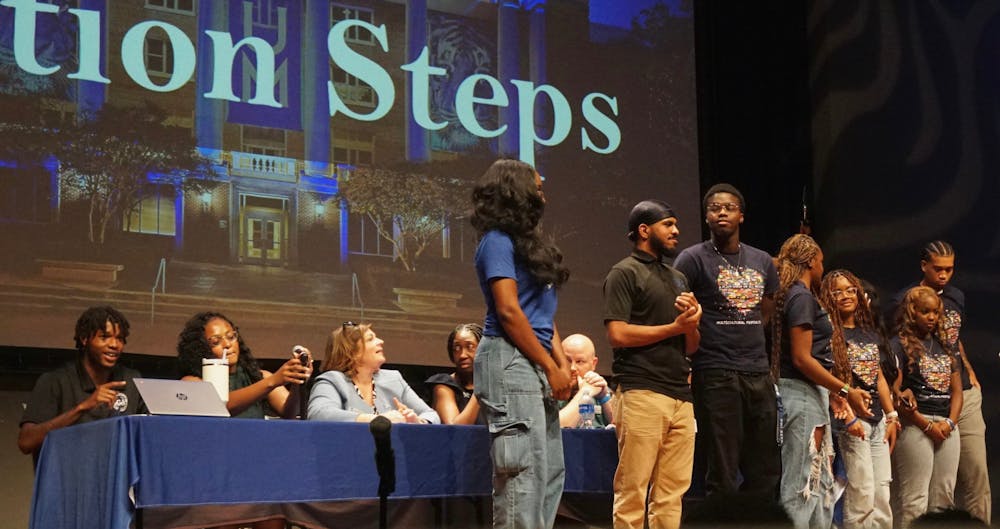 <p>Student leaders of RSOs under the former Multicultural Affairs get recognized at Wednesday&#x27;s SGA town hall meeting in the UC Theater.</p>