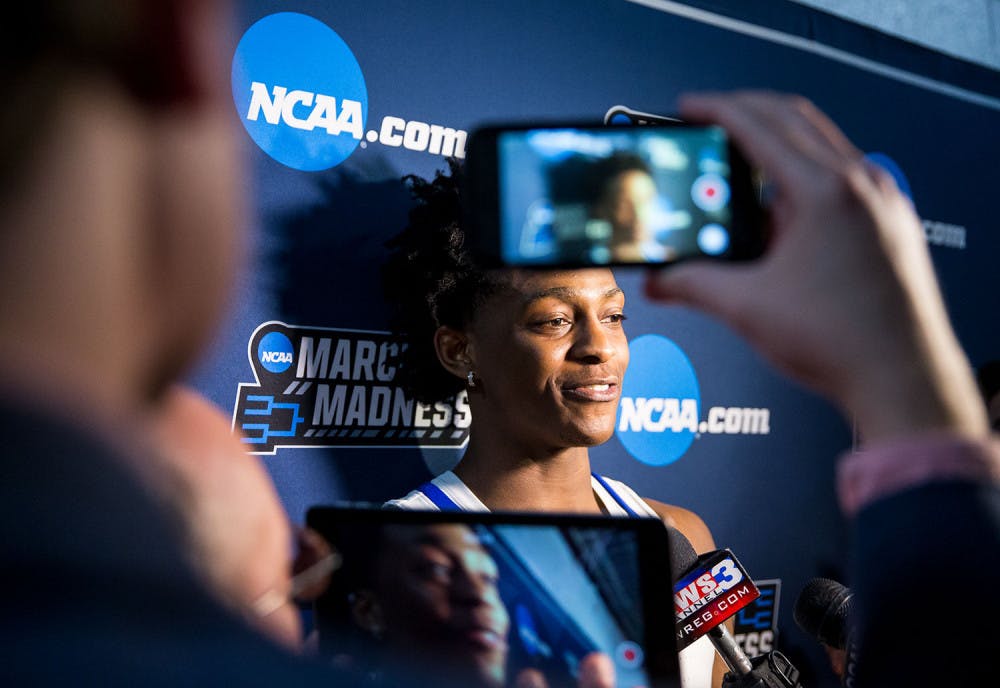 <p>De'Aaron Fox talks to the media after his 39-point performance in the Sweet 16. He will have to face Joel Berry and North Carolina in the Elite Eight.&nbsp;</p>