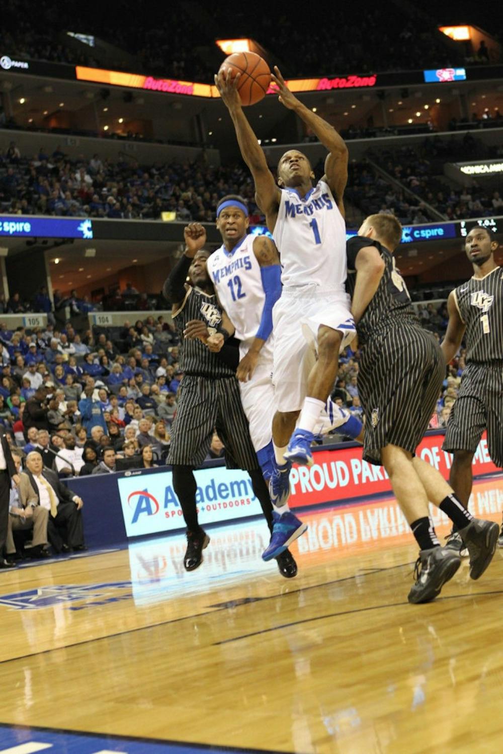 <p>Former Memphis Tiger Joe Jackson averaged 12.1 points and 4.1 assists in 139 career games for the Blue and Gray. Photo by David Minkin&nbsp;</p>