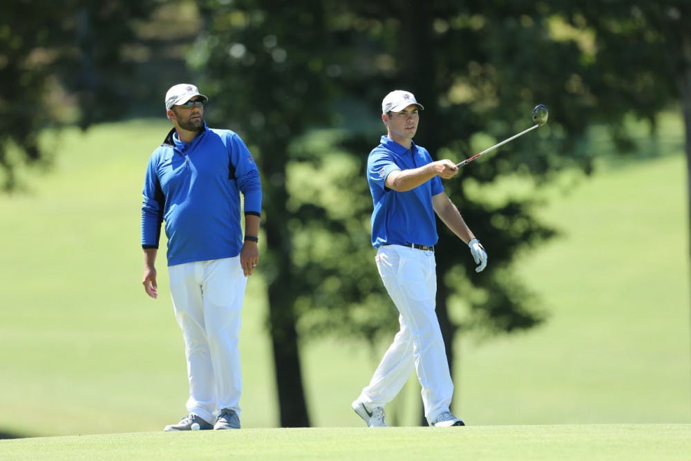 <p>The University of Memphis men's golf team hopes to build off its strong performance in the fall. Two keys to Tiger success will be coach Blake Smart (left) and&nbsp;Lars van Meijel (right).&nbsp;</p>