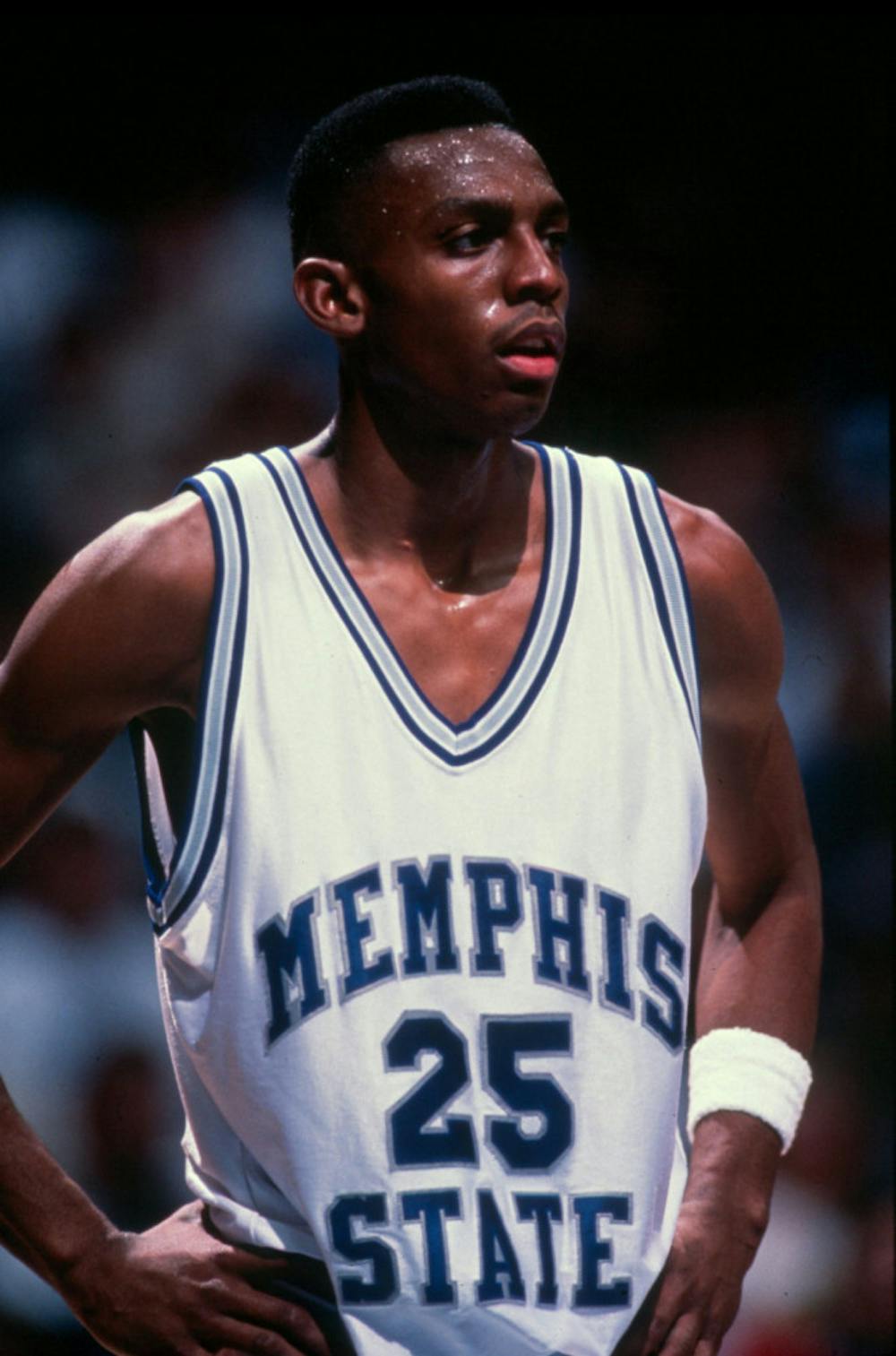 <p>Anfernee "Penny" Hardaway onlooks the action. Hardaway played for the Tigers from 1991-93.</p>