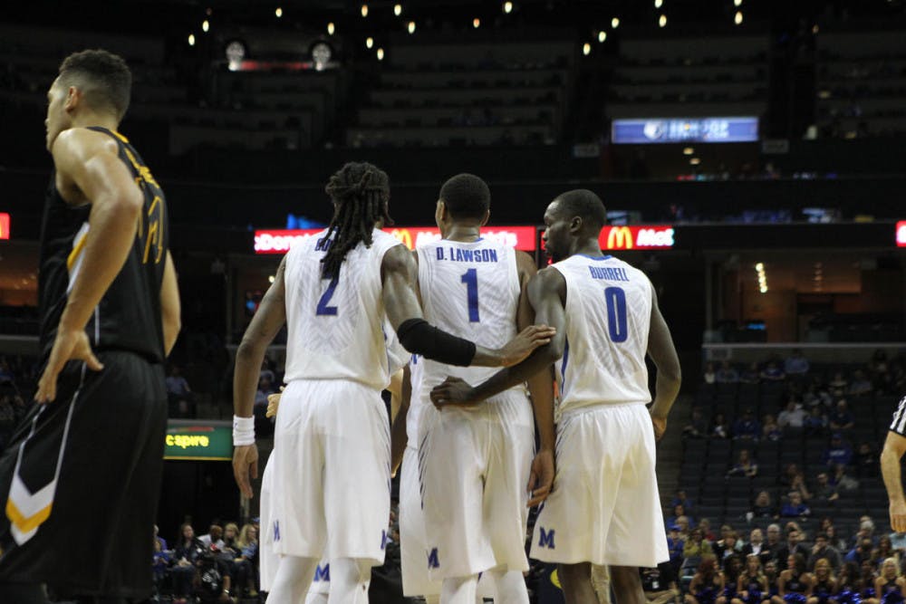<p>The Tigers will hope to get strong performances from Shaq Goodwin (left), Dedric Lawson (middle) and Trahson Burrell (Right) against UCF Wednesday. Memphis has lost six of its past eight games heading into the contest.&nbsp;</p>