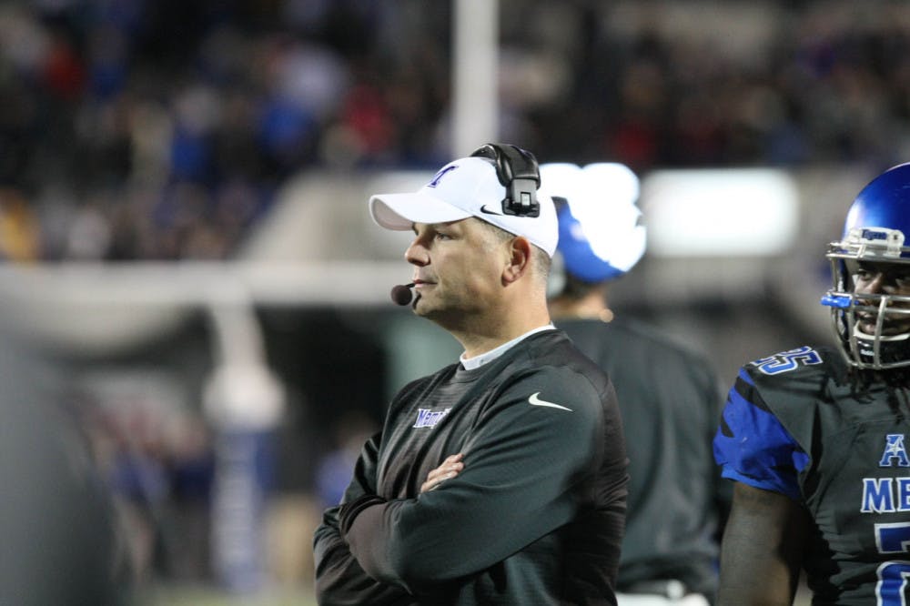 <p>Former Tigers’ football coach Justin Fuente won an AAC Championship and led Memphis to a 19-6 record over the past two seasons.</p>