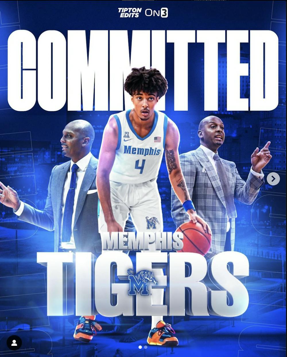 PJ Haggerty announced his commitment to Memphis on Instagram.