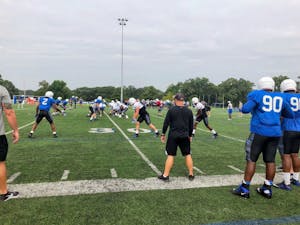 football practice training camp