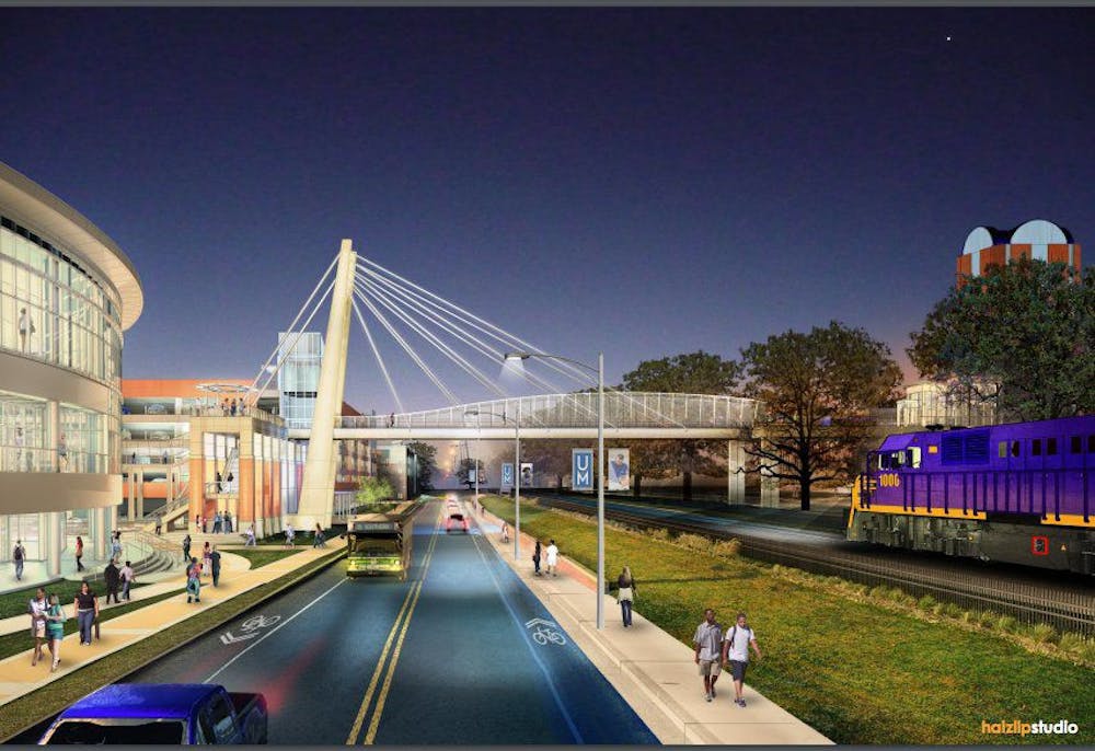 <p>The University of Memphis plans to start construction of an $18 million bridge in October. The bridge will stretch from current Echles Street, over the railroad tracks, to the UC lawn.</p>