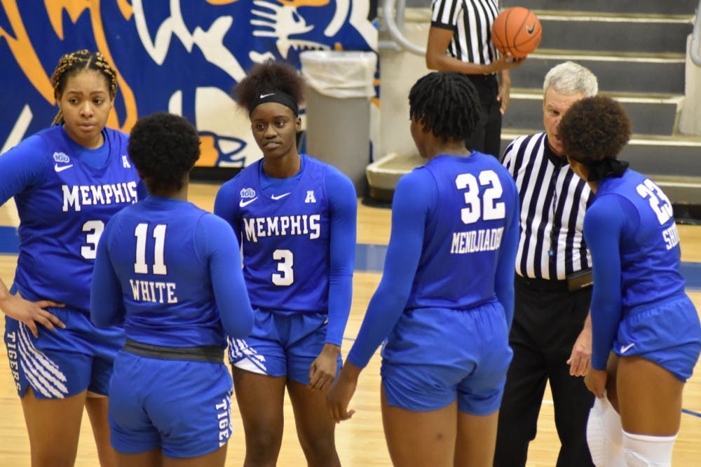 <p>The Lady Tigers huddles up as they wait on Alcorn State to take the floor during the 2019 season. They are looking for a strong return in 2021 with a new head coach.</p>