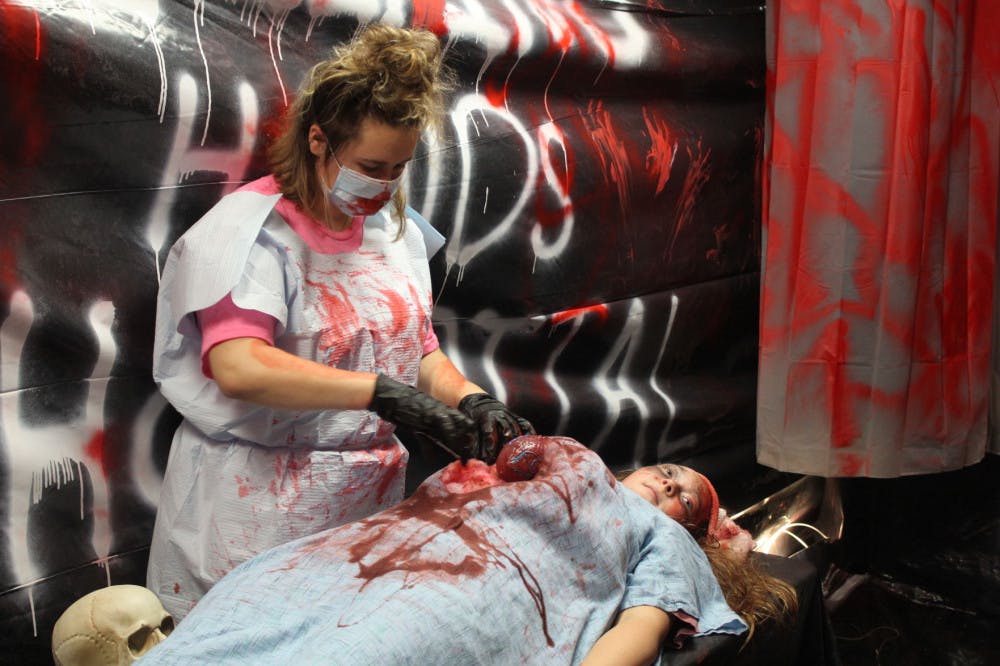 <p>University of Memphis fraternity Sigma Phi Epsilon hosted their annual haunted house at their fraternity house. All U of M sorority chapters organized their own haunted room for the haunted house. All the proceeds form the event benefit St. Jude Children's Research Hospital.</p>