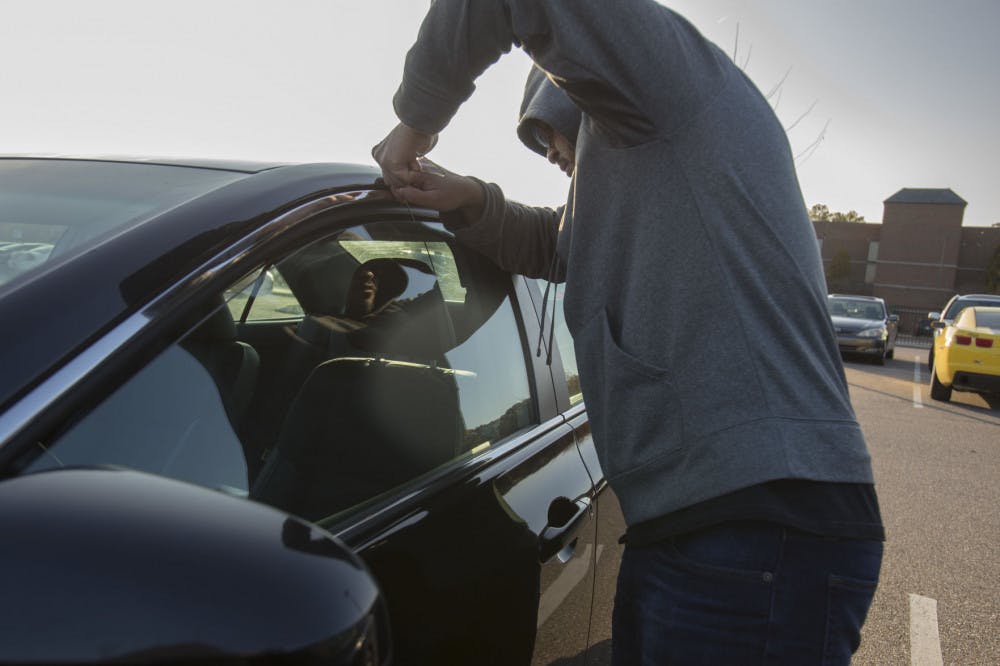 <p>There have been seven car thefts, four thefts of car parts and 11 thefts of items inside of cars since the beginning of the semester, as reported by the campus police. Some victims have said the campus police were helpful in handling the crime and others have not.</p>