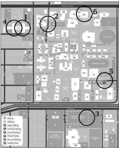 Crime Log Map Main Campus