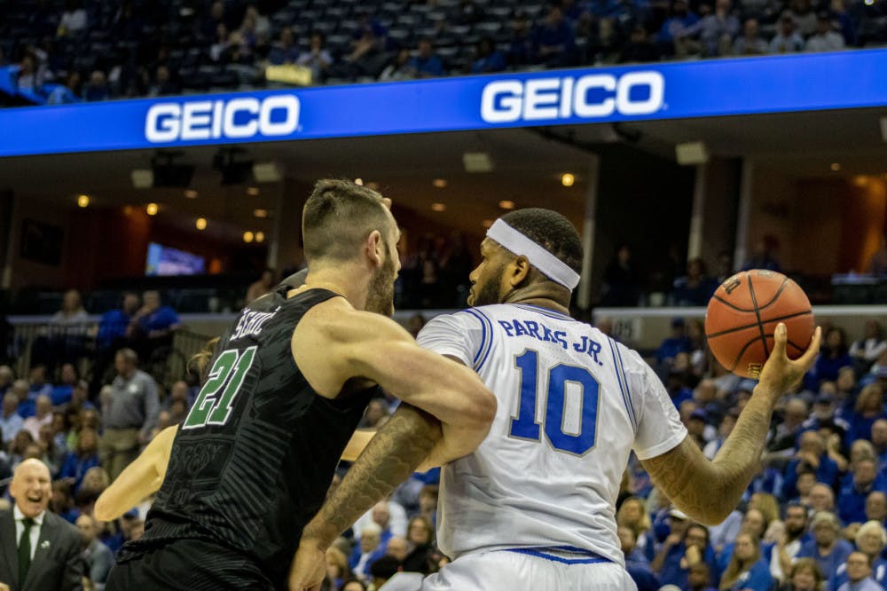 <p class="p1"><span class="s1"><strong>Mike Parks Jr. was the University of Memphis’ Tiger’s player of the game Thursday afternoon, scoring 14 points and making a career-high 13 rebounds.</strong></span></p>