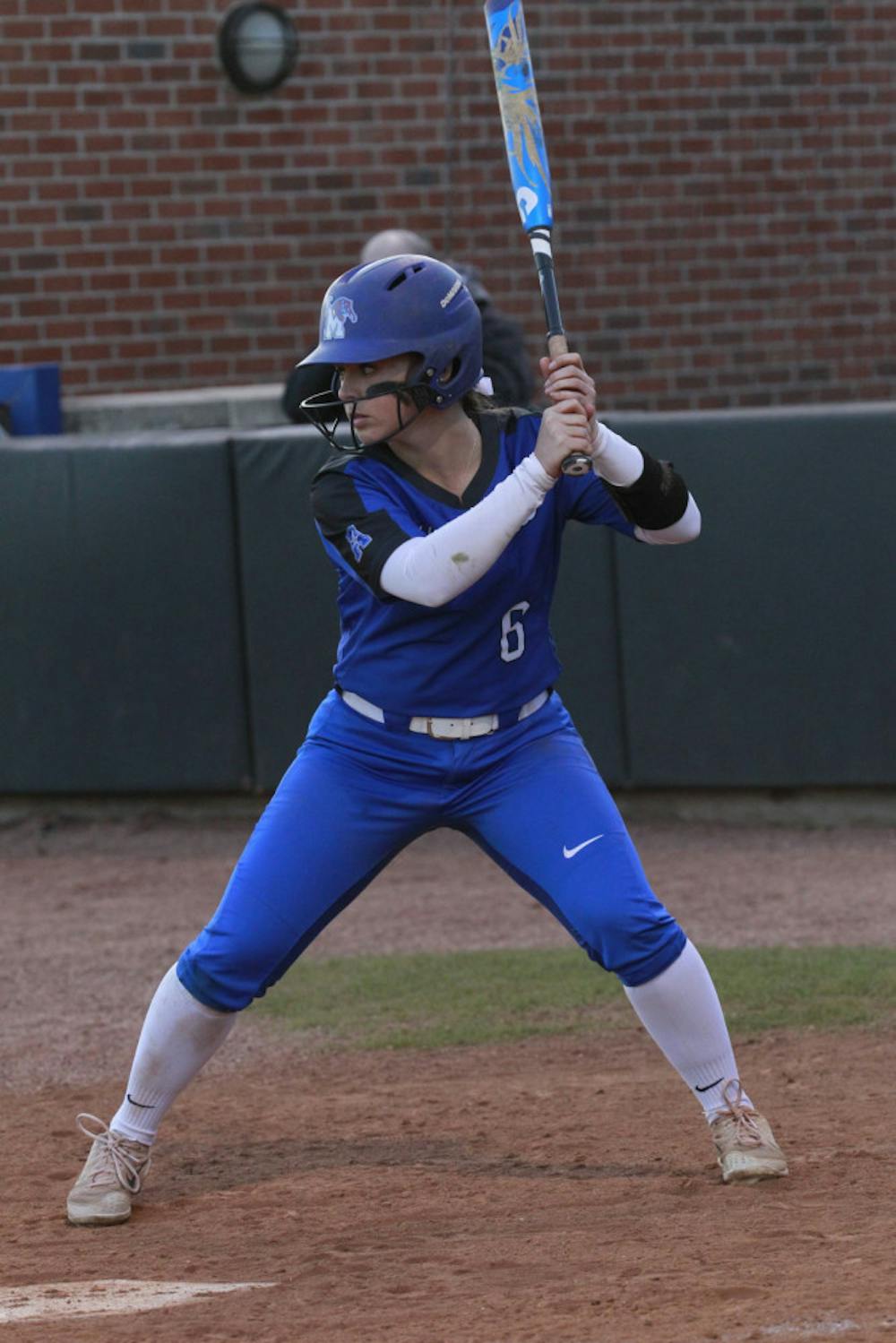 <p>Addison Maxwell gets set to swing. The Collierville native has a .310 batting average and was named AAC player of the week.</p>