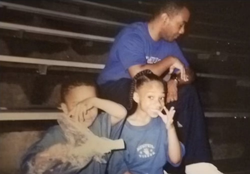 <p>Calvin Austin III and his sister attend a Tiger football game in the Liberty Bowl in 2003. Although later becoming a star player for the Tigers, he began his journey as a walk-on – knowing playing Tiger football was what he was meant to do.</p>
