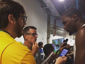 Chip Williams interviews USA basketball player Kevin Durant