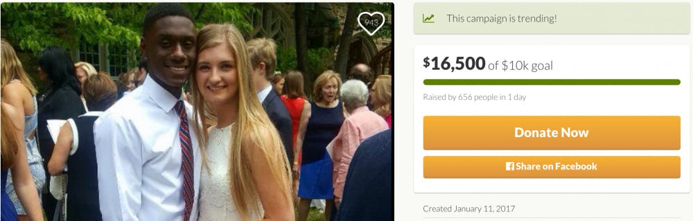 <p>Screen shot of Allie Dowdle's GoFundMe page.&nbsp;</p>