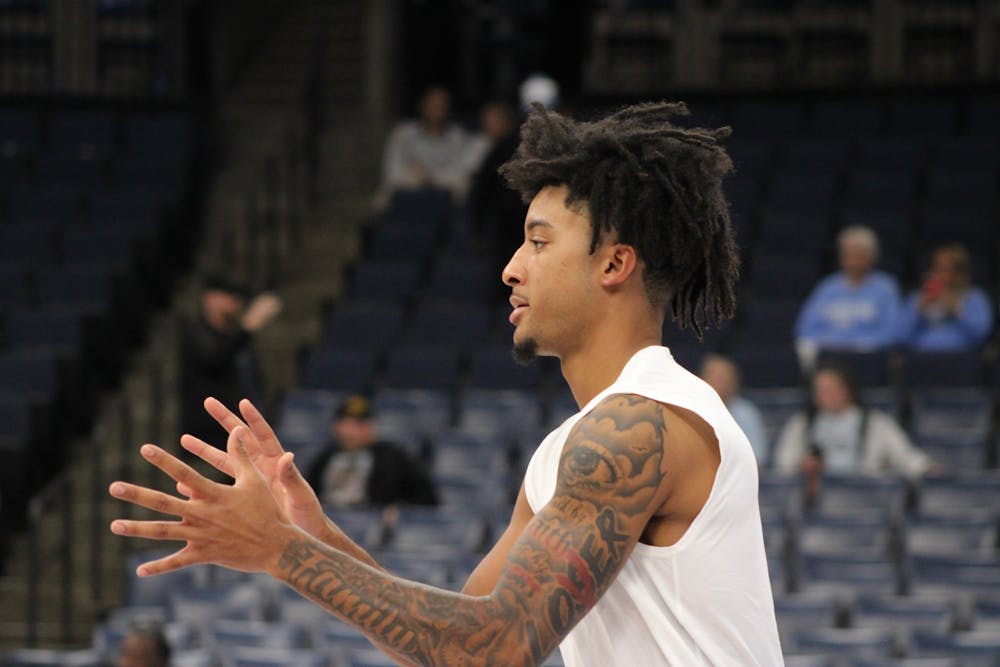 PJ Haggerty waits for a pass while warming up for the Hoops for St. Jude Classic.