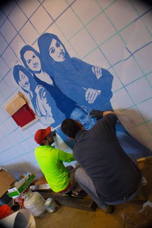 University commissions three stairwell murals