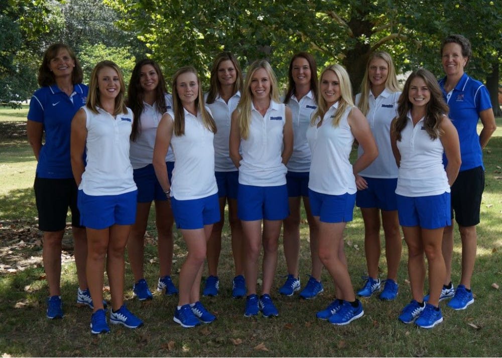 <p>The 2015 Memphis Lady Tigers women's golf team. The Lady Tigers were victors at two tournaments this year. Photo by Joe Murphy</p>