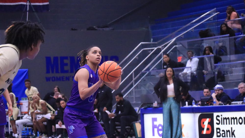 <p>DeeDee Hagemann shoots a free throw﻿ in Memphis&#x27; home game against Charlotte. She finished the game with 12 points.</p>