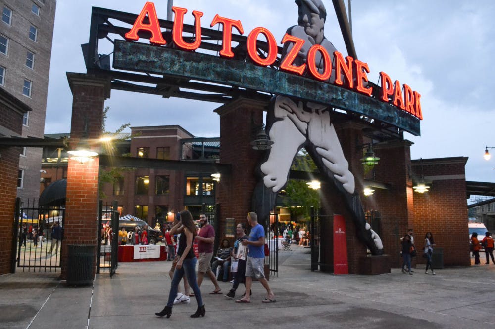 <p>AutoZone Park hosts the third-annual “Exposure” event celebrating 901 Day in Memphis. Local celebrities participate in the annual Exposure kickball tournament in celebration of 901 Day at AutoZone Park. Exposure has hosted this game for the past three years.</p>
