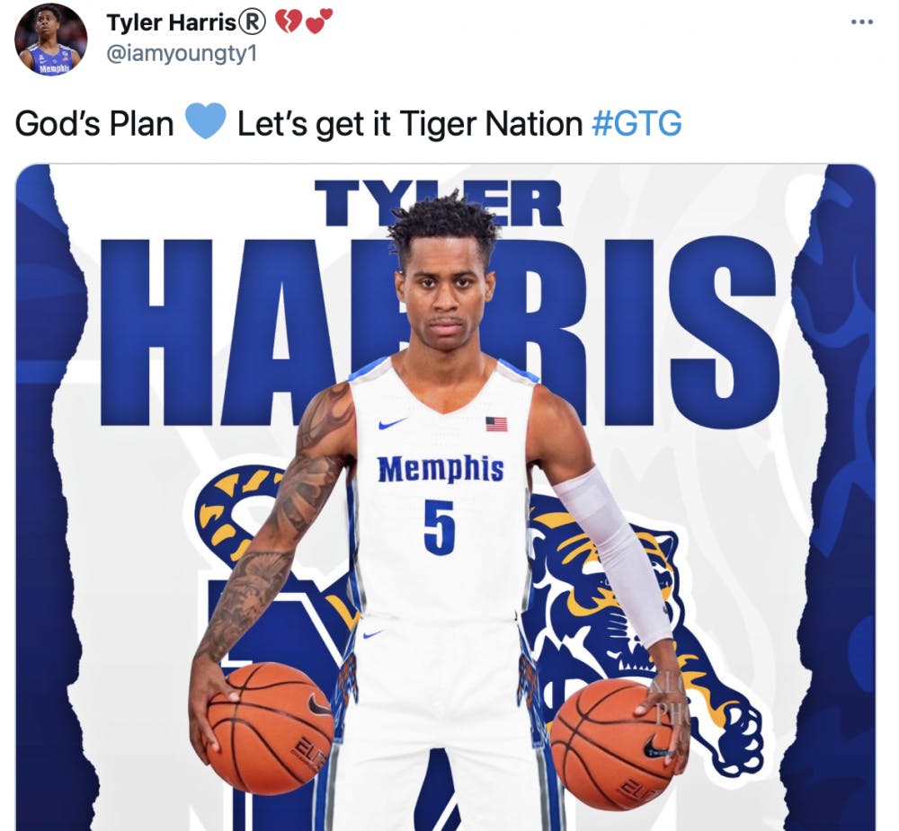 <p>Tyler Harris, who played two seasons as a Tiger then transferred to Iowa State, announced his return to wearing tiger blue on Twitter Monday afternoon.&nbsp;</p>