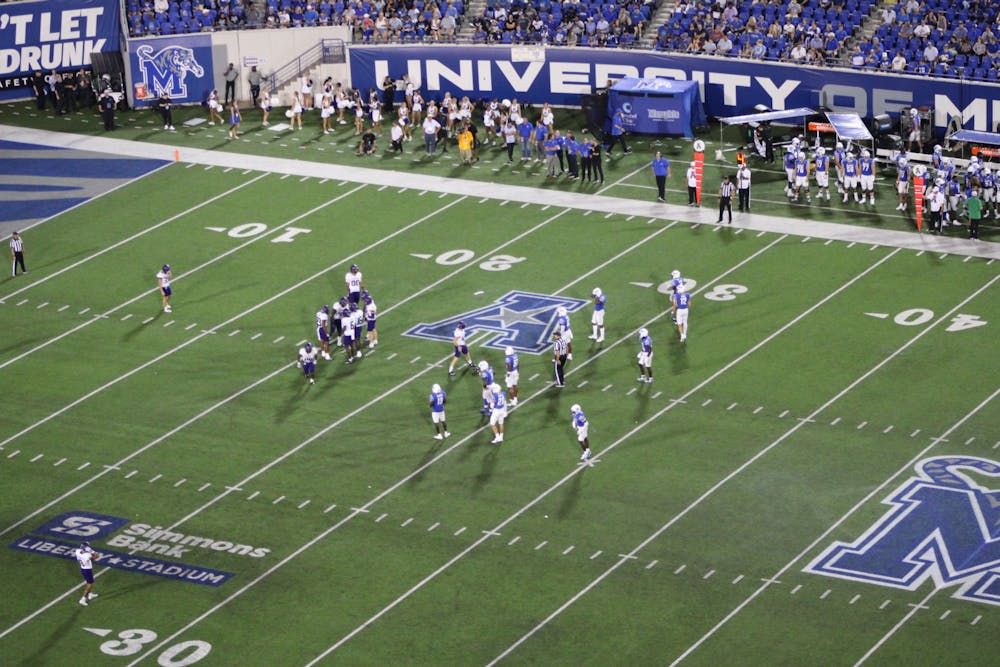 Memphis lines up for a snap in their shutout of North Alabama in week one.