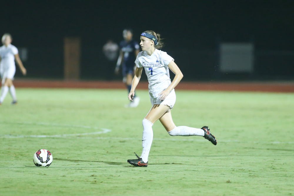 <p>Memphis freshman forward Marie Levasseur scored her first goal of the season against Idaho Sunday.&nbsp;</p>