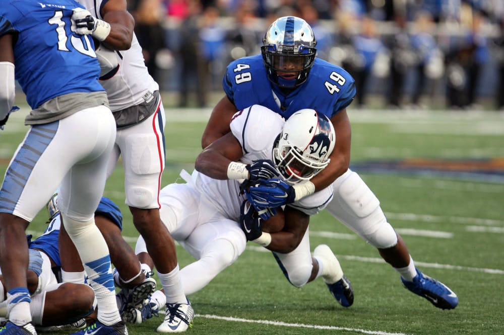 <p>One of the leaders Memphis has missed so far this season is former linebacker Charles Harris. He recorded 237 tackles in his four seasons with the Blue and Gray.&nbsp;</p>