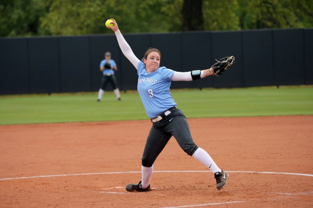 <p>Molly Smith winds up and starts her delivery to the plate. The senior pitcher has 1.49 ERA this season and has pitched 169 strikeouts.&nbsp;</p>
