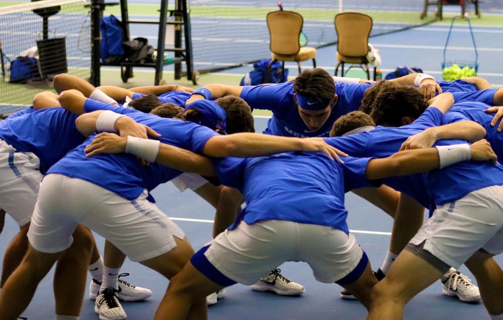 <p class="p1"><span class="s1"><strong>The team huddles up before their matchup against Belmont. The Tigers began their season 4-0, and it’s their best start since 2012.<span class="Apple-converted-space">&nbsp;</span></strong></span></p>