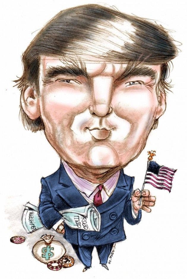 Trump does his own stunts in Hollywood candidacy